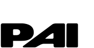 Black PAI brand logo on transparent background