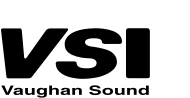 Black Vaughan Sound brand logo on transparent background